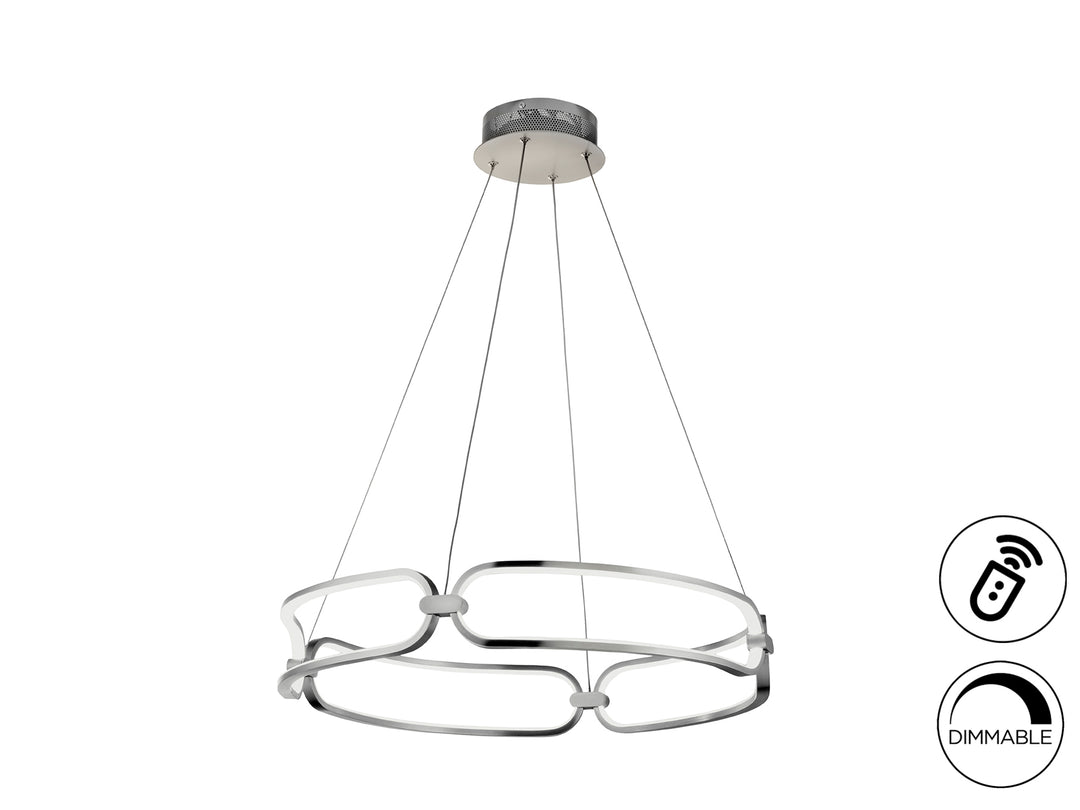 Lustra Schuller Colette LED Ø60 cromat dimmable telecomandă