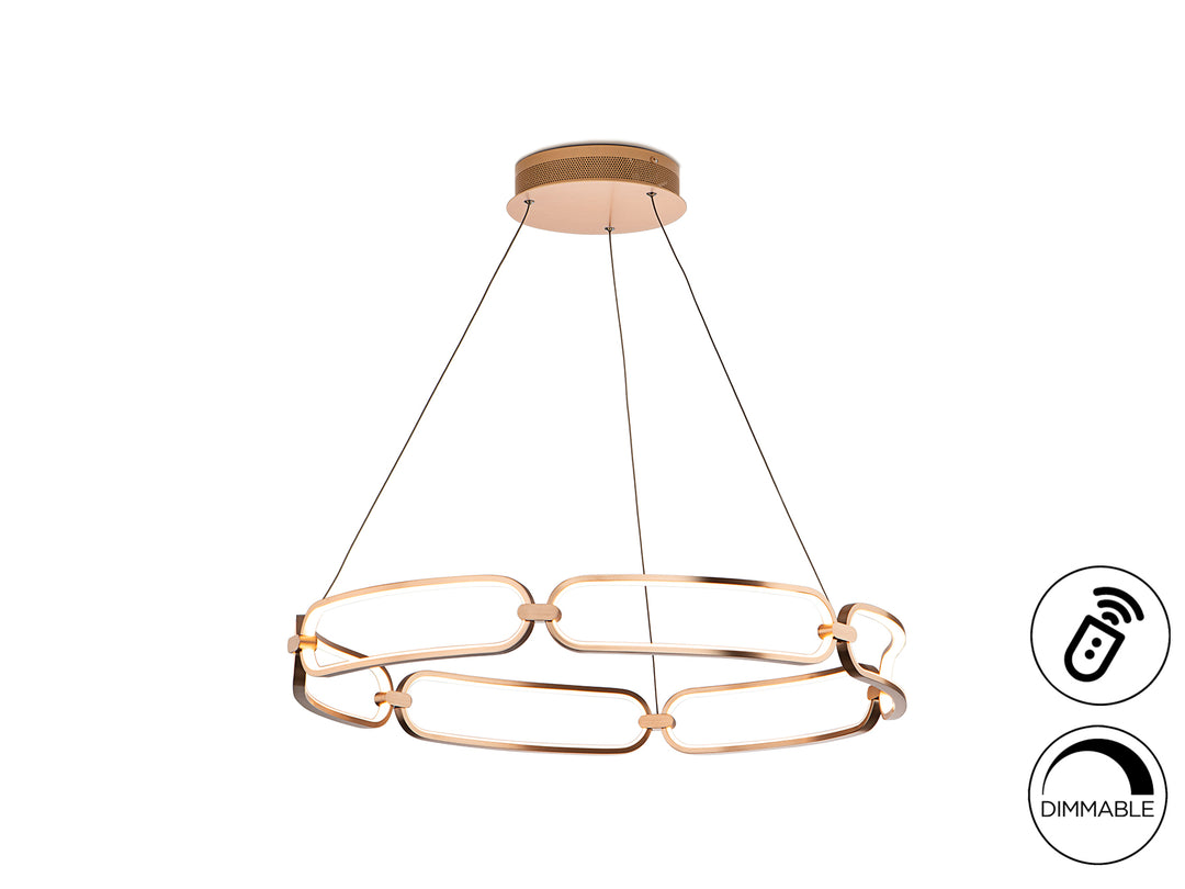 Lustra Schuller Colette LED Ø80 rose gold dimmable telecomandă APP