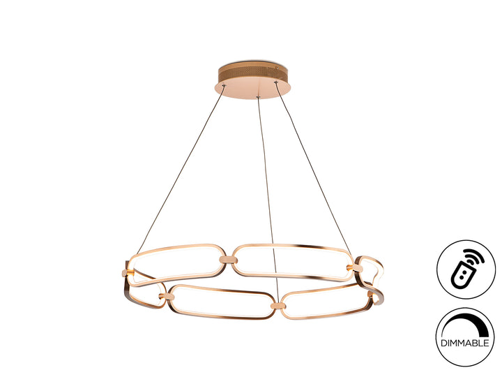Lustra Schuller Colette LED Ø80 rose gold dimmable telecomandă APP