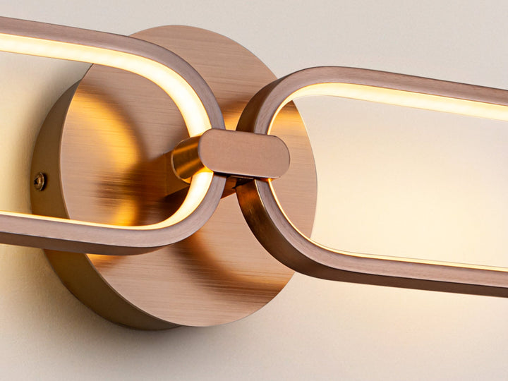 Aplica Schuller Colette 2 lumini rose gold orizontal-vertical