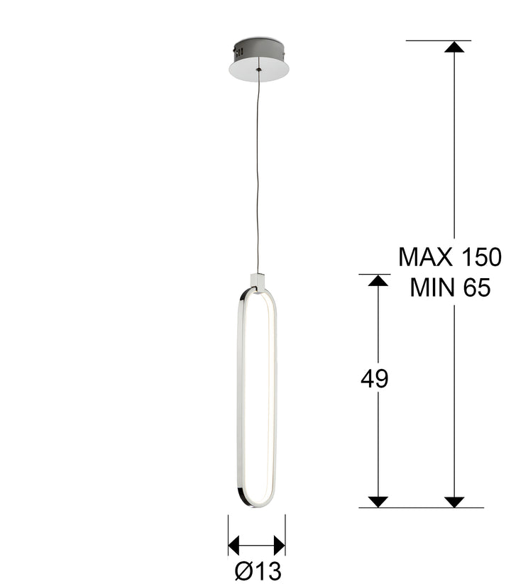 Lustra Schuller Colette 1 lumina cromat LED