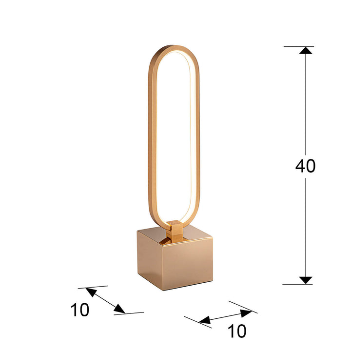 Veioza Schuller Colette LED rose gold pe baza