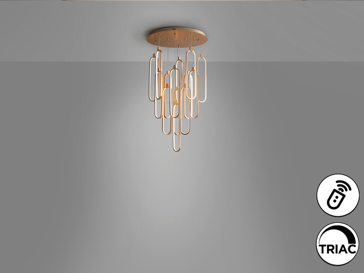 Lustra Schuller Colette Mare 14 lumini Ø60 rose gold dimmable APP