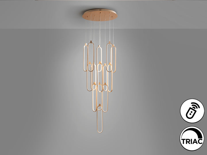 Lustra Schuller Colette Mare 14 lumini Ø60 rose gold dimmable APP