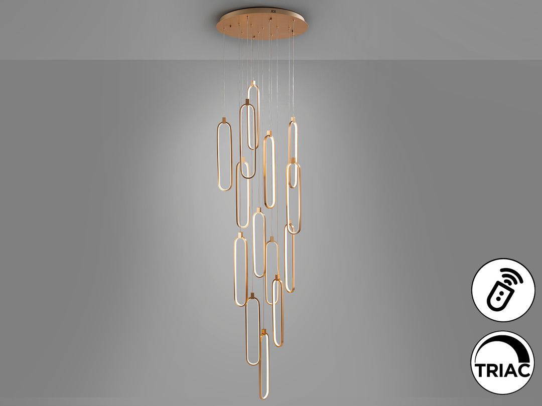 Lustra Schuller Colette Mare 14 lumini Ø60 rose gold dimmable APP