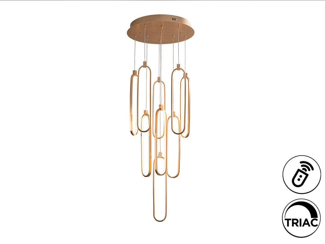 Lustra Schuller Colette Mare 14 lumini Ø60 rose gold dimmable APP