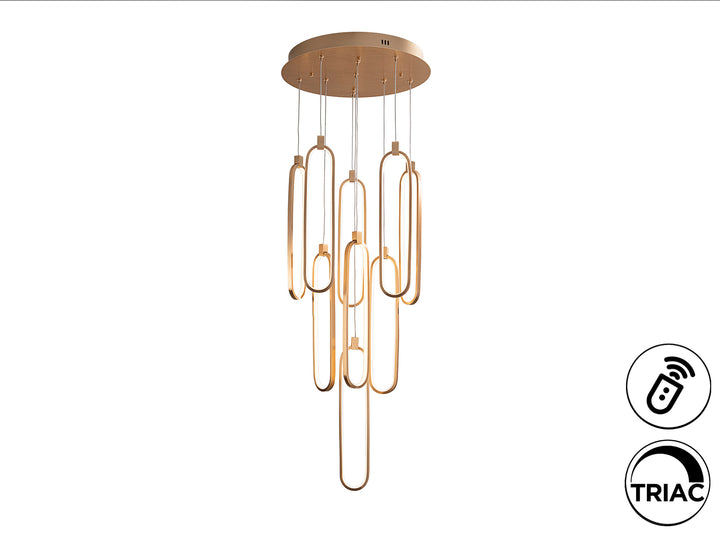 Lustra Schuller Colette Mare 14 lumini Ø60 rose gold dimmable APP