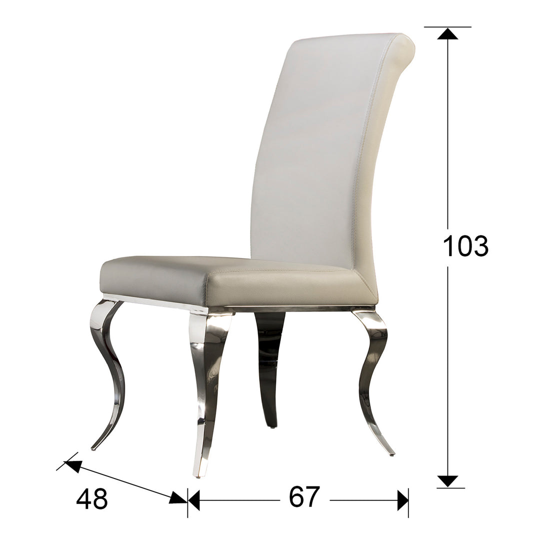 Scaun Schuller Silla Barroque alb piele ecologică