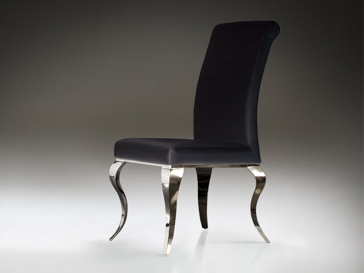 Scaun Schuller Silla Barroque negru piele ecologică