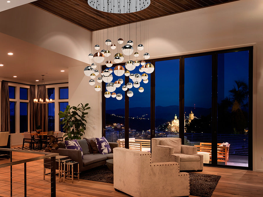 Lustra Schuller Sphere Grand 55 lumini Ø140 cromat-cupru-alama LED 288W dimmable APP