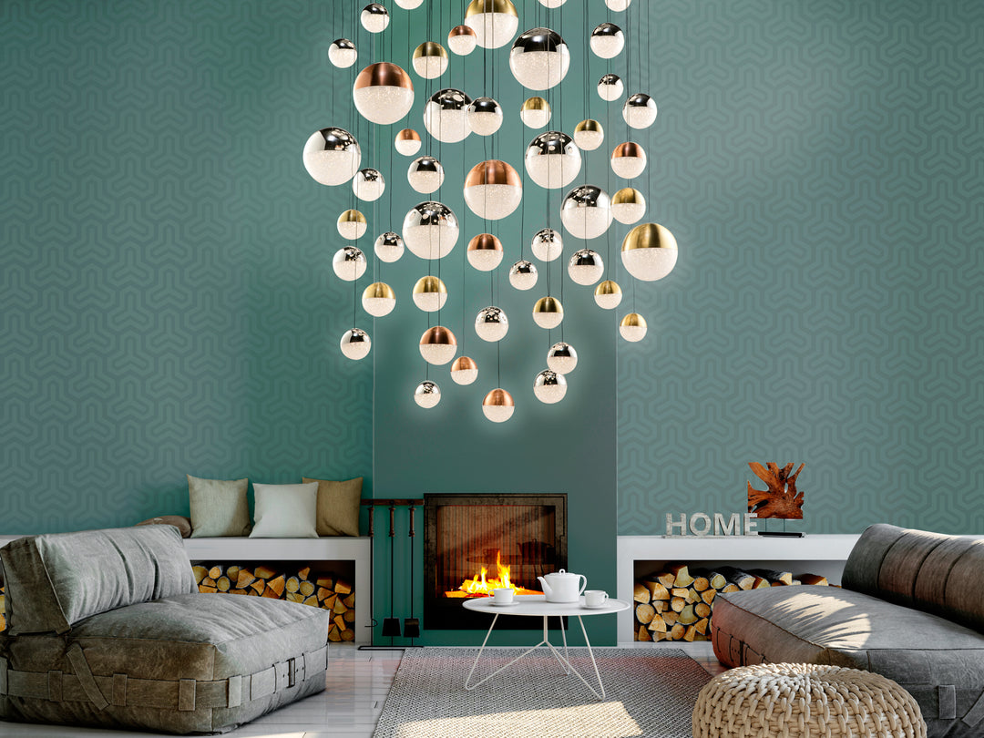 Lustra Schuller Sphere Grand 55 lumini Ø140 cromat-cupru-alama LED 288W dimmable APP