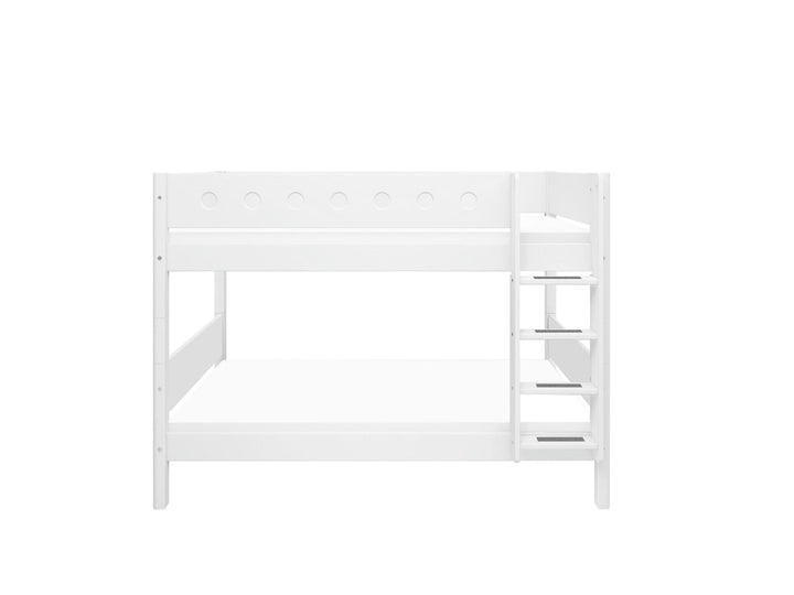 The Decorators: Paturi suprapuse inaltime 154 cm cu scara dreapta Flexa White 90x200 cm
