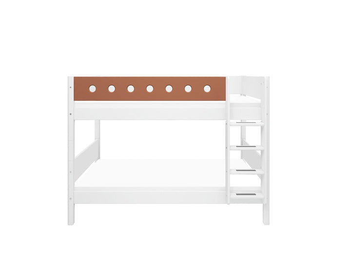 The Decorators: Paturi suprapuse inaltime 154 cm cu scara dreapta Flexa White 90x200 cm
