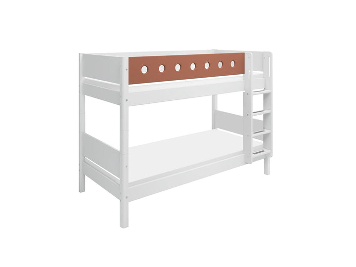 The Decorators: Paturi suprapuse inaltime 154 cm cu scara dreapta Flexa White 90x200 cm