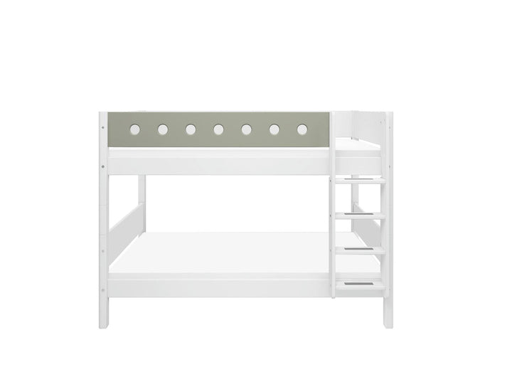 The Decorators: Paturi suprapuse inaltime 154 cm cu scara dreapta Flexa White 90x200 cm