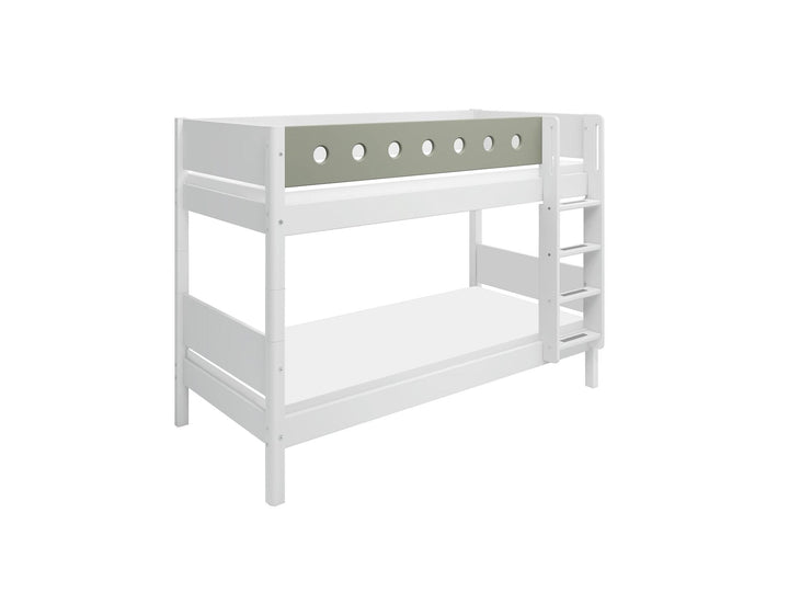 The Decorators: Paturi suprapuse inaltime 154 cm cu scara dreapta Flexa White 90x200 cm