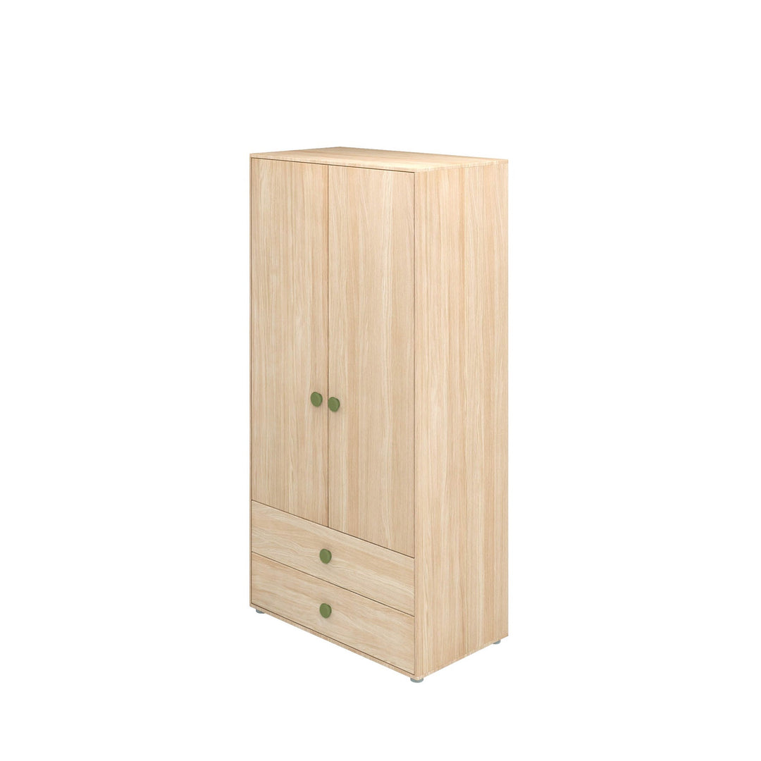 The Decorators: Dulap copii cu 2 usi si 2 sertare, Nor, MDF si lemn mesteacan, 101x57x202 cm