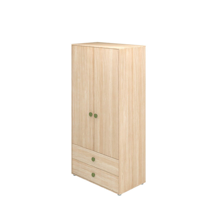 The Decorators: Dulap copii cu 2 usi si 2 sertare, Nor, MDF si lemn mesteacan, 101x57x202 cm
