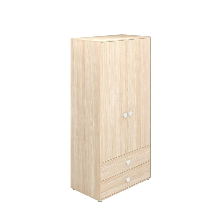 The Decorators: Dulap copii cu 2 usi si 2 sertare, Nor, MDF si lemn mesteacan, 101x57x202 cm