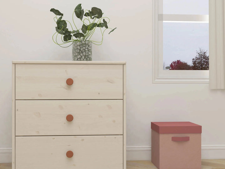 Comoda cu 3 sertare Flexa Classic Rose Knob Flexa