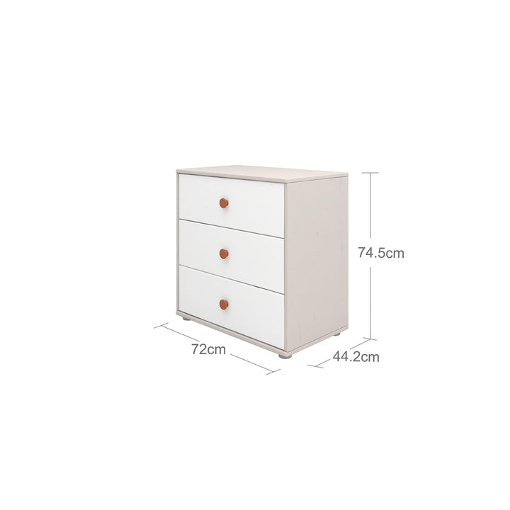 The Decorators: Comoda cu 3 sertare Flexa Classic