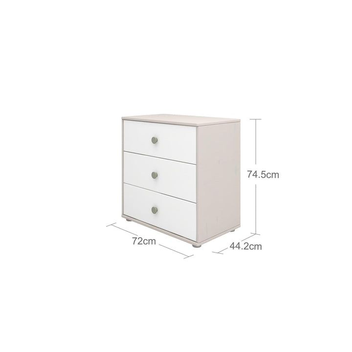 The Decorators: Comoda cu 3 sertare Flexa Classic