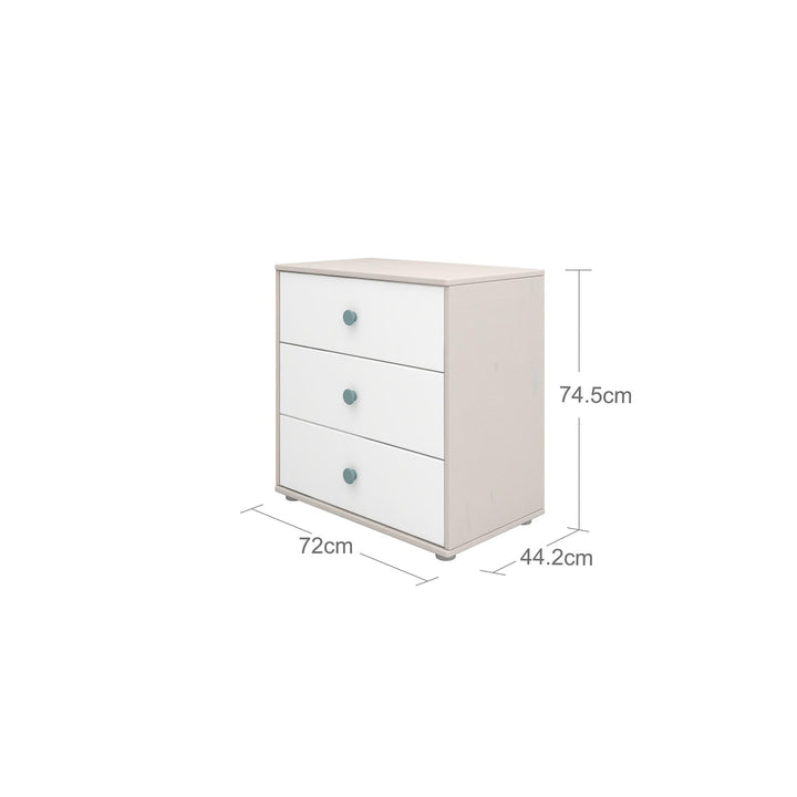 The Decorators: Comoda cu 3 sertare Flexa Classic