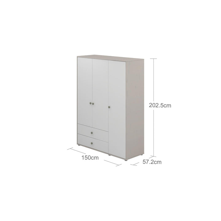 The Decorators: Dulap cu 3 usi si 2 sertare Flexa Classic