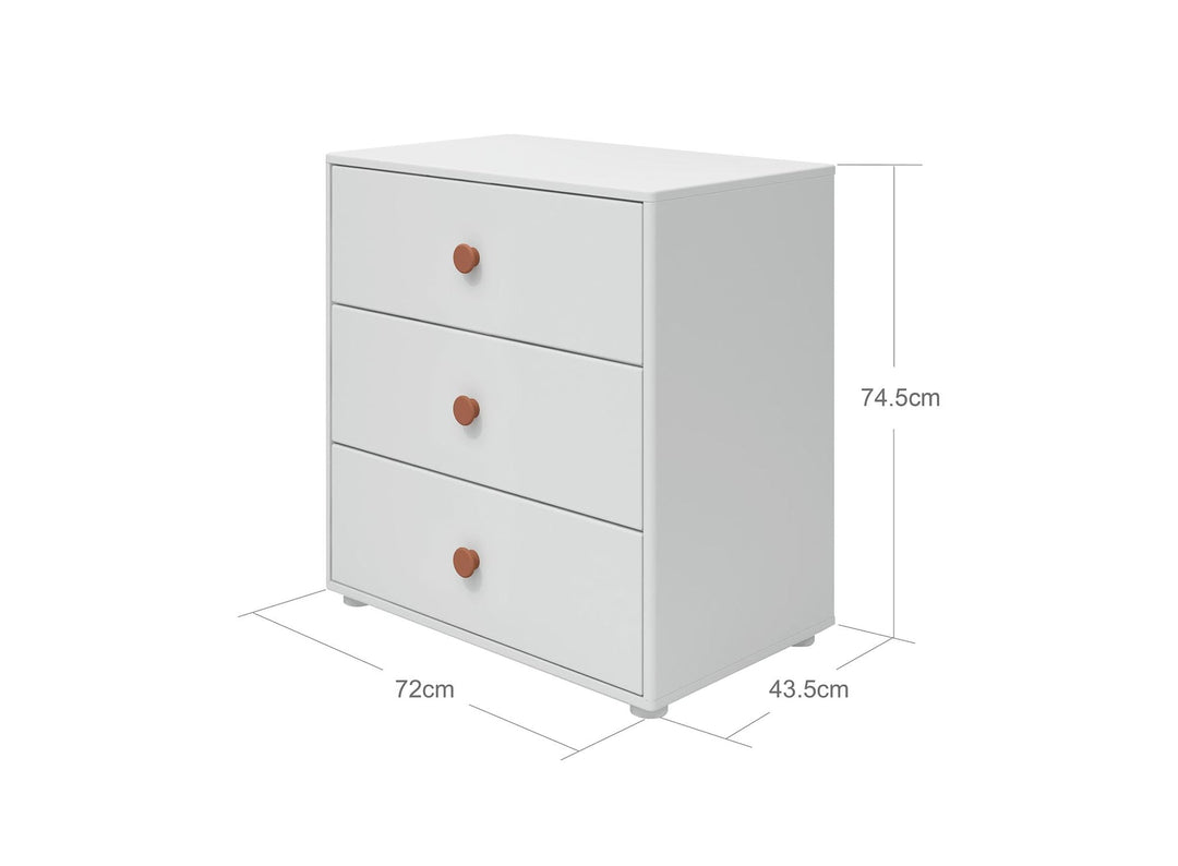 The Decorators: Comoda cu 3 sertare Flexa Roomie