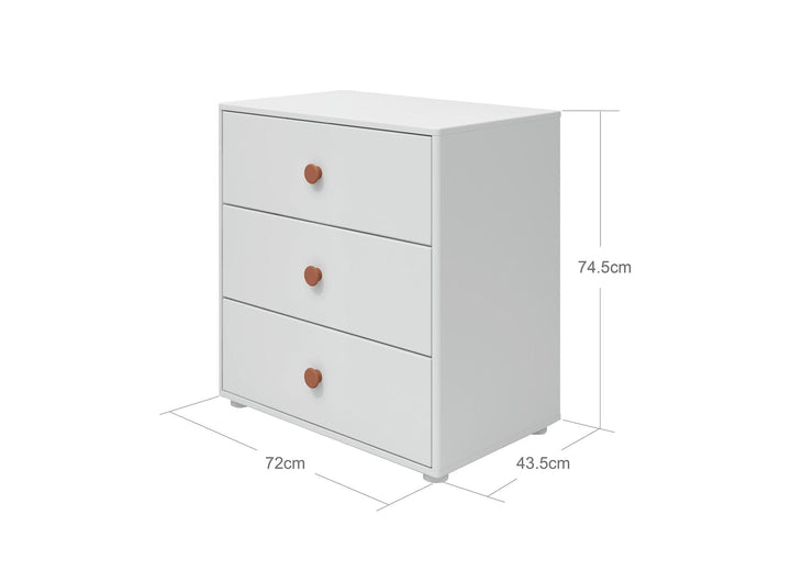 The Decorators: Comoda cu 3 sertare Flexa Roomie