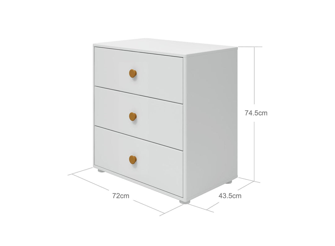 The Decorators: Comoda cu 3 sertare Flexa Roomie