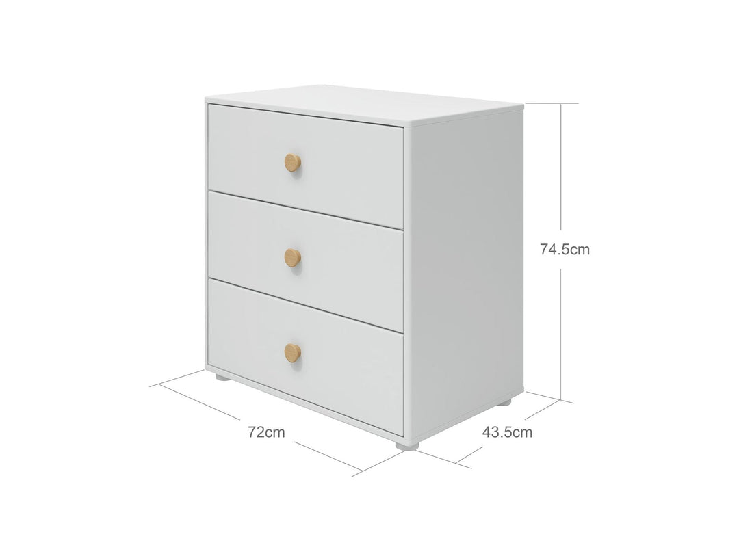 The Decorators: Comoda cu 3 sertare Flexa Roomie