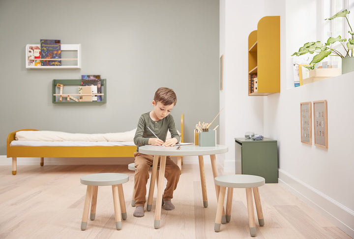 The Decorators: Scaunel pentru copii, Dots, lemn de frasin si MDF, 30x30 cm