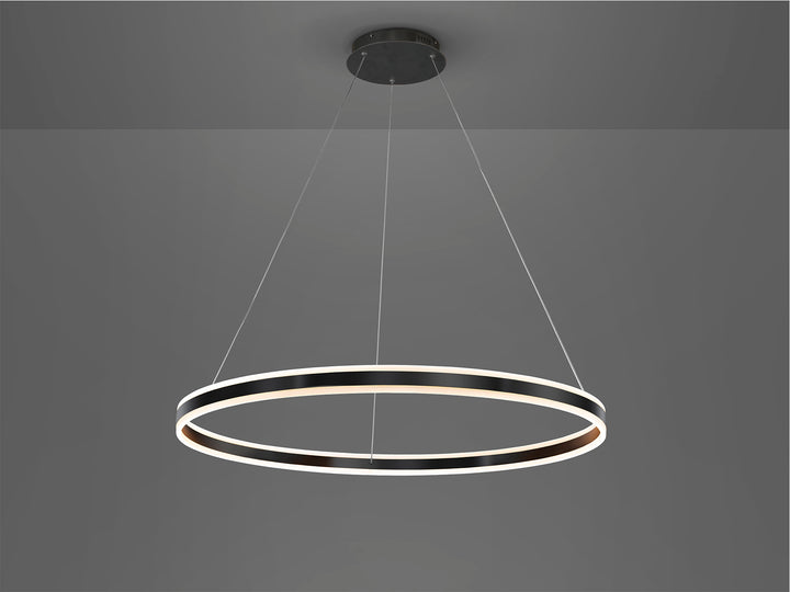 Lustra Schuller Helia inel Ø100 negru mat slim LED 110W