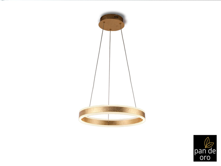 Lustra Schuller Helia inel Ø50 foița aur slim LED 55W