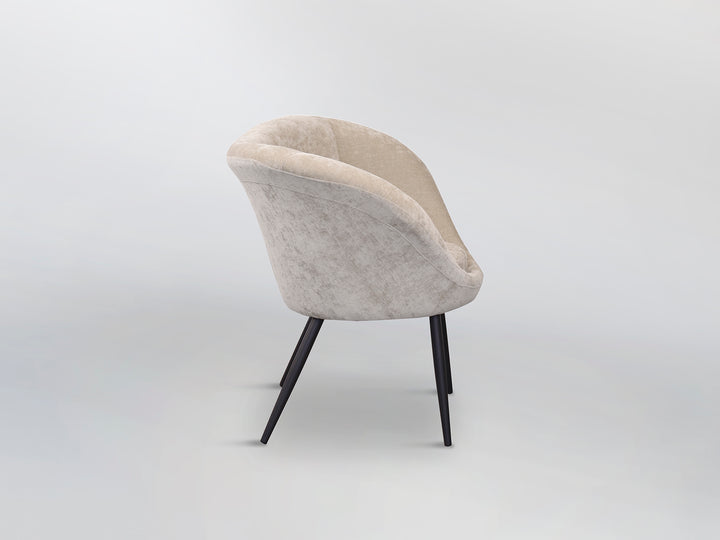 Fotoliu Schuller Ozome chenille bej picioare negre