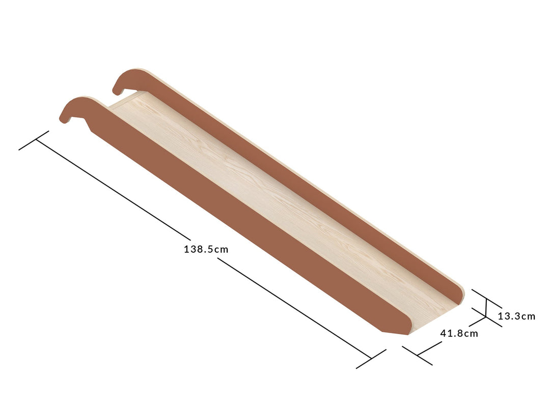 The Decorators: Tobogan pentru turn de joaca, Play, mesteacan, maro, 138x42x10 cm