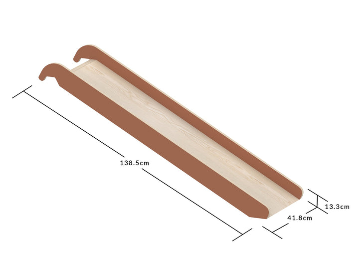 The Decorators: Tobogan pentru turn de joaca, Play, mesteacan, maro, 138x42x10 cm