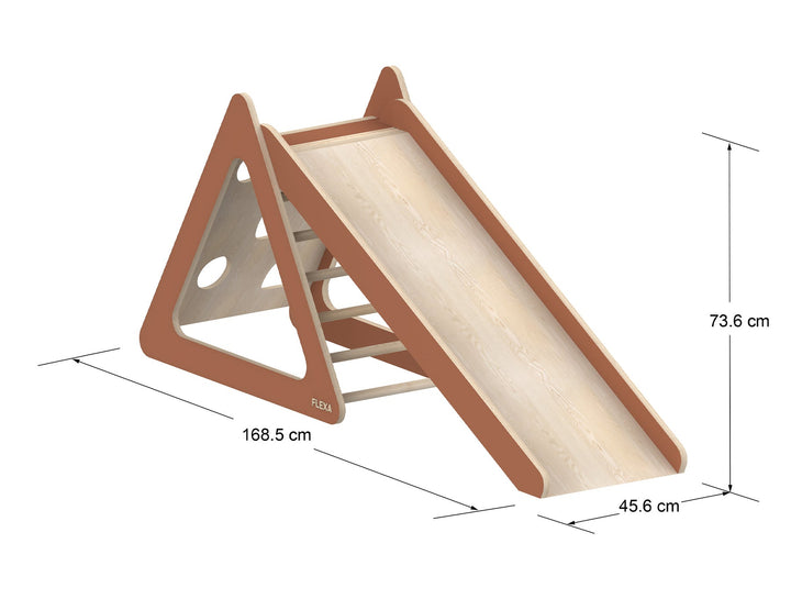 The Decorators: Turn de joaca cu tobogan, Play, mesteacan, maro, 169x46x74 cm