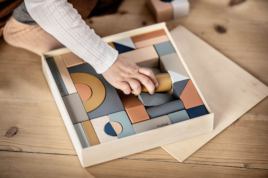The Decorators: Joc de constructie, Creative Blocks, mesteacan, multicolor, 26x26x5 cm