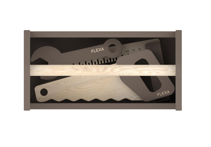 The Decorators: Trusa unelte de jucarie, Play, mustar, 26x13x14 cm