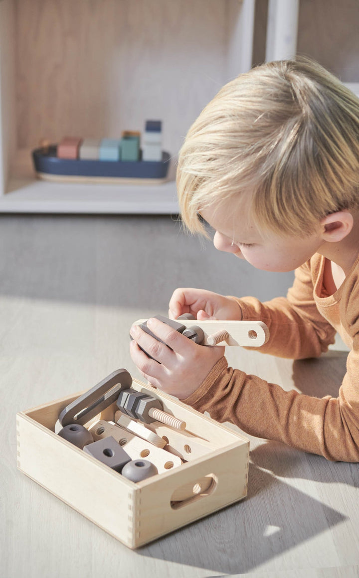 The Decorators: Joc piese de constructie, Play, lemn de mesteacan 17x1 cm