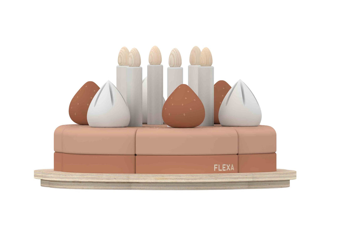 Set de joaca tort aniversar, Play, mesteacan, 20x20x10 cm