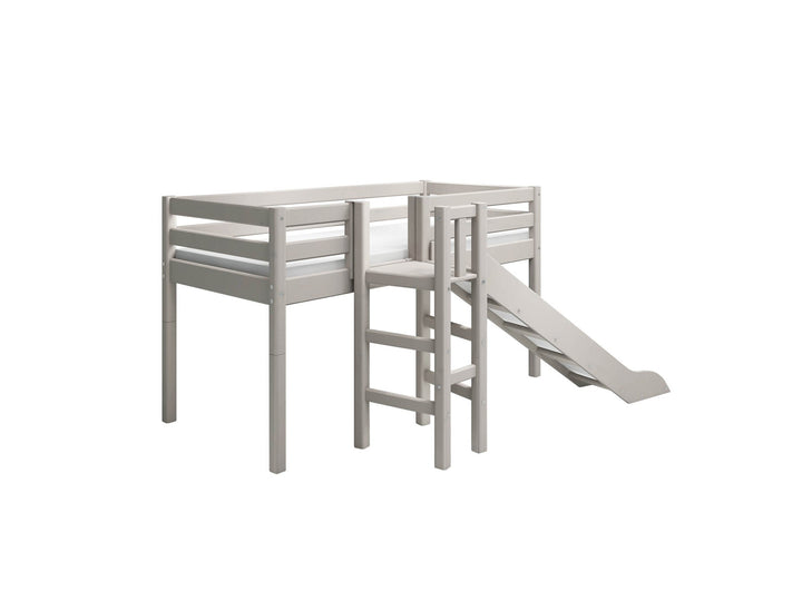 The Decorators: Pat inaltime 120 cm cu platforma si tobogan Flexa Classic 90x200 cm