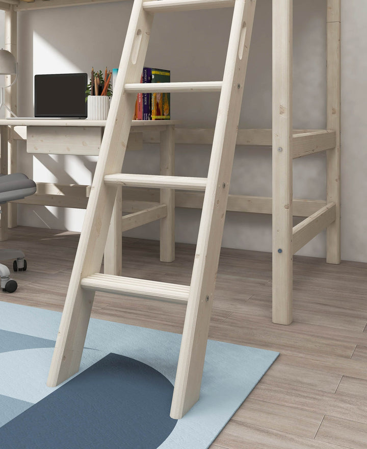 The Decorators: Pat inaltime 184 cm cu scara dreapta Flexa Classic 90/140x200 cm