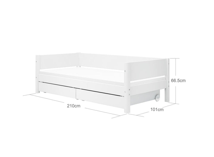 The Decorators: Pat cu doua sertare Flexa White 90x200 cm