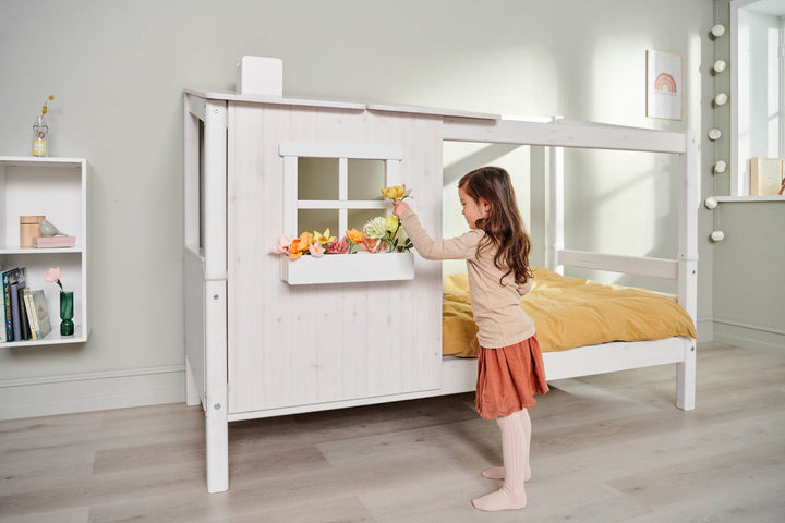 The Decorators: Pat casuta cu acoperis 1/2 Flexa Classic 90x200 cm