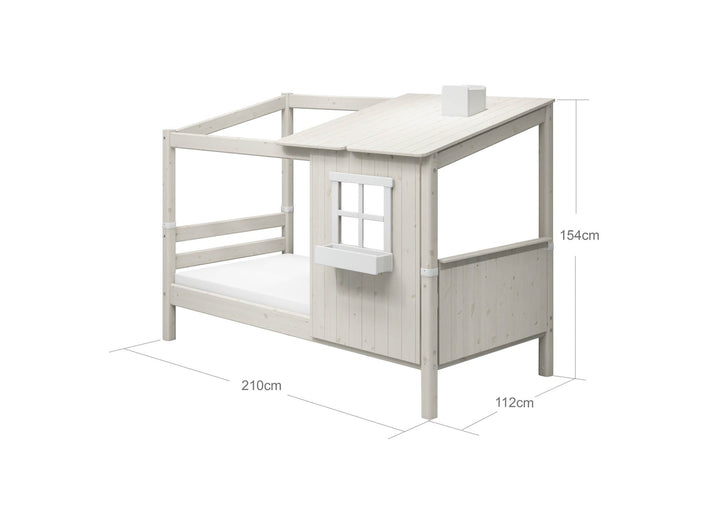 The Decorators: Pat casuta cu acoperis 1/2 Flexa Classic 90x200 cm