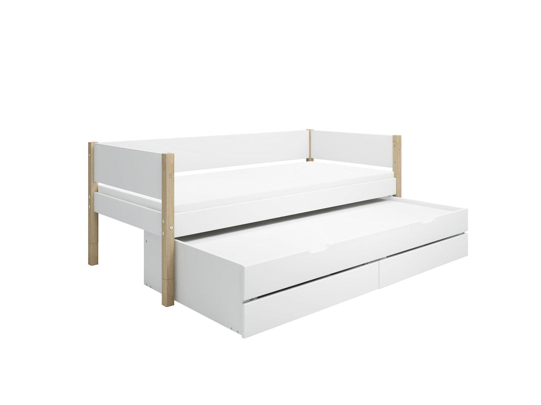 The Decorators: Pat cu extensie si doua sertare Flexa Nor 90x200 cm