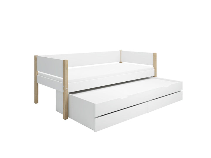 The Decorators: Pat cu extensie si doua sertare Flexa Nor 90x200 cm